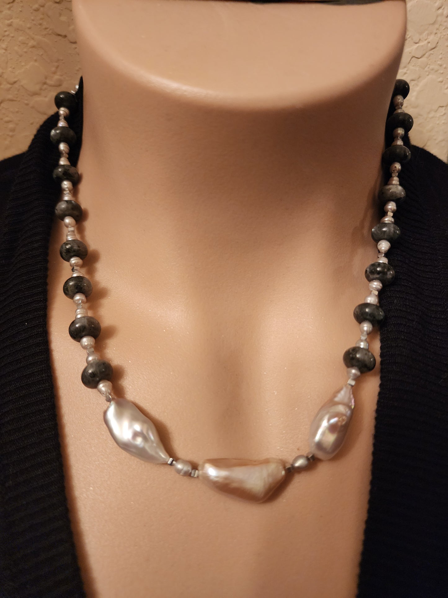 “Stone & Moonlight” Labradorite & Pearl